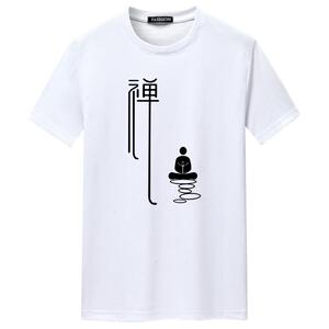 夏季男士短袖t恤青春宽松CVC60%棉新款男装DT3661-坐禅-P15图片