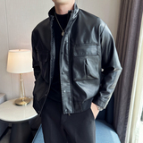跨境皮衣男士外套秋季立领机车服防风帅PU皮夹克皮衣男PY6803P83，男装夹克，星座1410（原1902A）