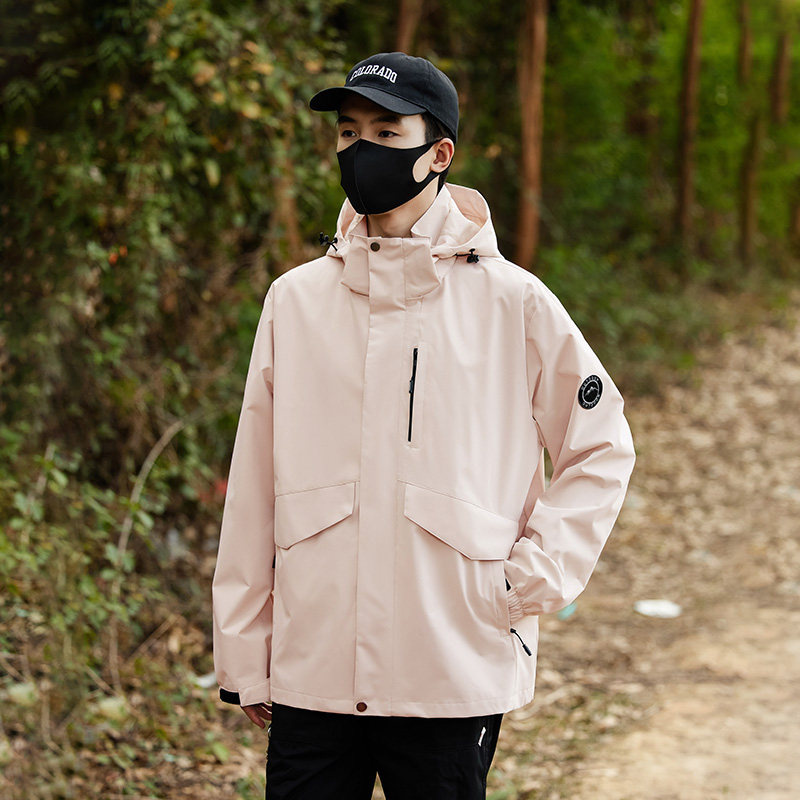 春秋薄男士户外夹克防风防水情侣冲锋衣女外套滑雪服CF88888AP55,男装夹克,星座1410（原1902A）