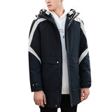 2066羽绒服男中长款冬季潮流连帽外套情侣装冬加厚保暖YR2025P90，男装羽绒服，星座1410（原1902A）