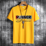 夏季男士短袖t恤潮流潮宽松纯棉衣服2021新款DT4258-RUNNER-P15，男装T恤，星座1410（原1902A）