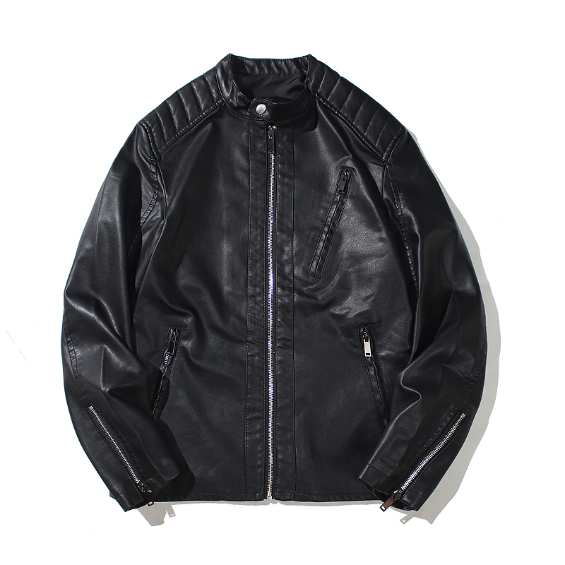 跨境外贸男士外套春秋款皮衣夹克男装PU皮机车服外套皮衣PY601P76,男装夹克,星座1410（原1902A）
