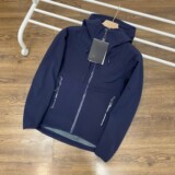 户外冲锋衣新款男女款黑色纯色工装单层防风衣爬山外套J2177P160，男装夹克，星座1410（原1902A）