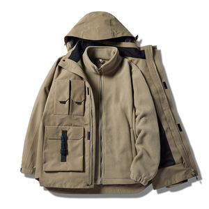 户外秋冬男女冲锋衣三合一可拆卸两件套加绒厚登山服 CF22827P185图片