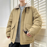 冬装新款工装潮牌羽绒服男短款白鸭绒港风加厚保暖大衣YR1308P110，男装羽绒服，星座1410（原1902A）