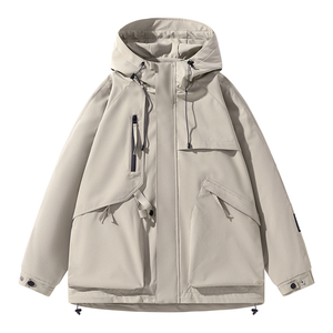 户外工装外套男士休闲防风防水冲锋衣女滑雪登山情侣夹克JK136P82图片
