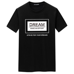 夏季男士短袖t恤青春宽松CVC60%棉新款男装DT3693-DREAM图片