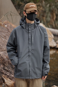 L-8X大码春秋户外运动冲锋衣男女情侣防水防风登山夹克 CF9905P75图片