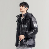 男女情侣款冬季新款羽绒服男短款连帽青年休闲宽松外套YR3333P60，男装羽绒服，星座1902A（原星座1216）