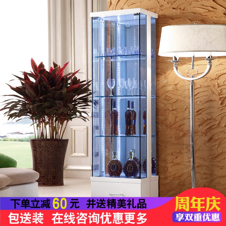 现代简约时尚玻璃酒柜玄关柜隔断柜双门饰品柜酒水柜餐边柜家具