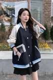 新款-169-2315款P145撞色休闲棒球服外套-控198，女装短外套，浙宝169A(原263)