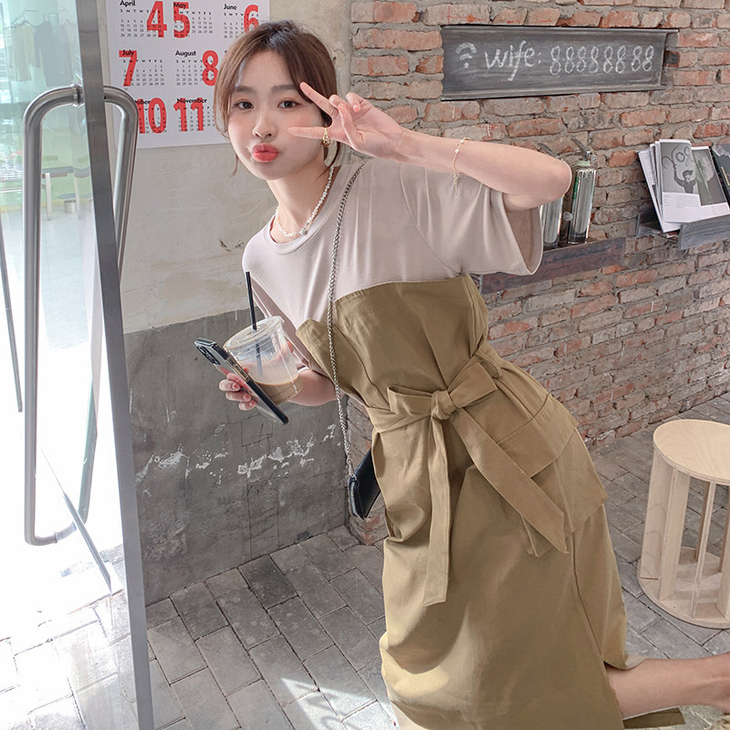 【现货】169-22025-P105假两件拼接连衣裙控158,女装连衣裙,浙宝169A(原263)