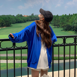 秋款现货款号2228—P105蓝色假两件休闲卫衣K158，女装卫衣/绒衫，浙宝169A(原263)