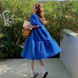 出货中....C2224—P110—K168克莱因蓝新款娃娃裙连衣裙，女装连衣裙，浙宝169A(原263)