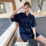 现货169-2221-P115时尚抽绳牛仔连体裤控178，女装连体裤，浙宝169A(原263)