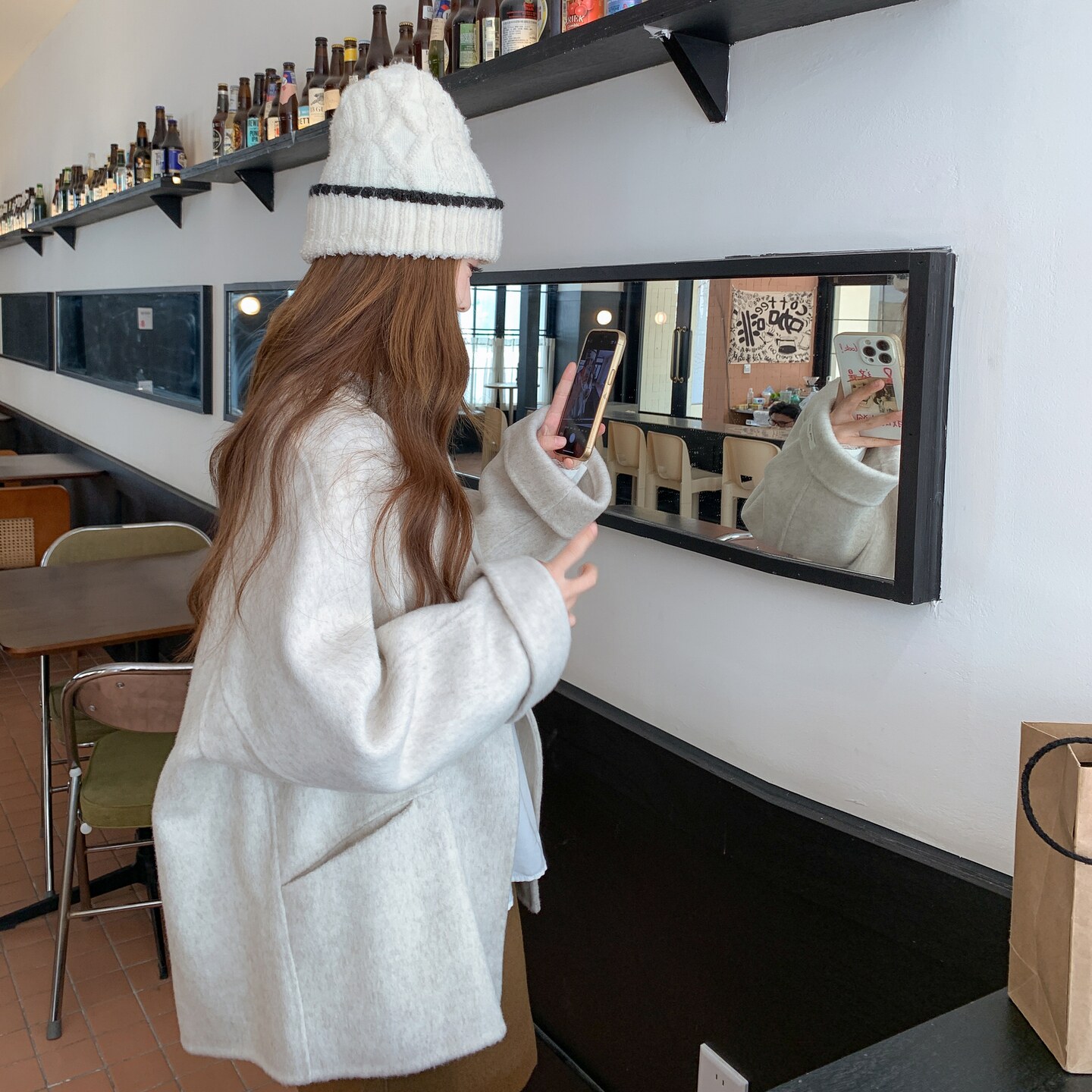 【新款现货】zb169-85138P255K388短款双面羊绒外套+配送包包,女装短外套,浙宝169A(原263)