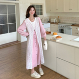 镂空罩衫粉色衬衫连衣裙女2025春季新款韩系甜美减龄潮，女装连衣裙，浙宝169A(原263)