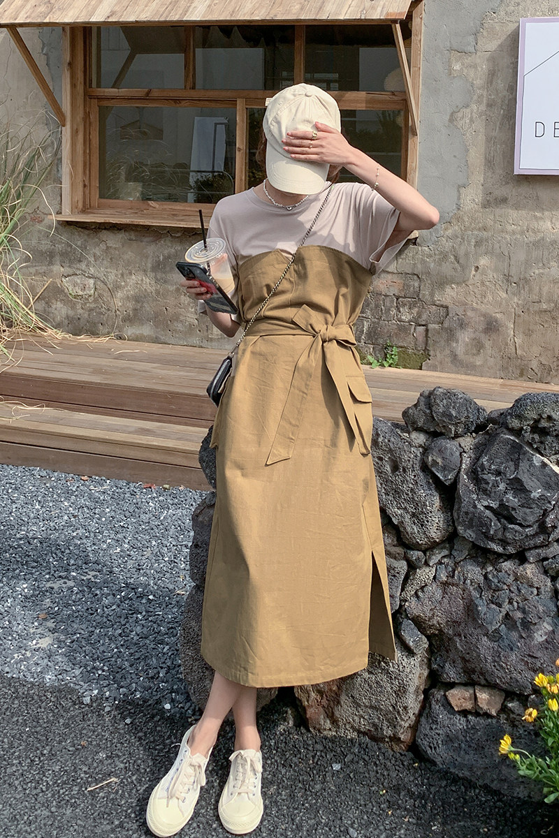 【现货】169-22025-P105假两件拼接连衣裙控158,女装连衣裙,浙宝169A(原263)