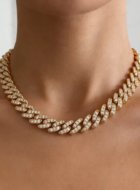 欧美外贸饰品时尚百搭个性夸张项链女多款颜色项链颈链CH