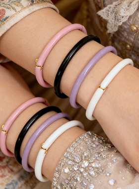 欧美外贸饰品夸张手链女多款手链手饰手链手镯手链CH手镯开口珐琅