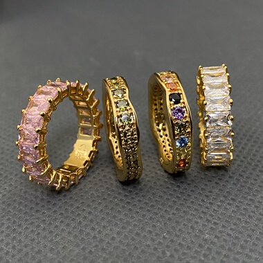 欧美外贸饰品时尚百搭个性夸张戒指女多款多色戒指CH戒指