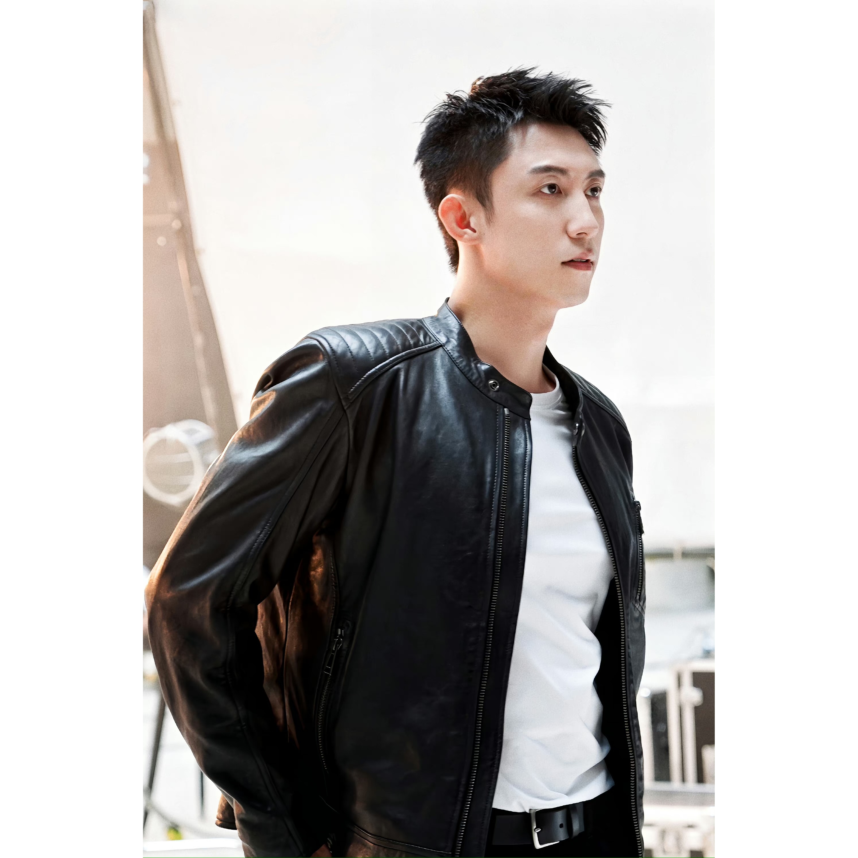 黄景瑜同款皮衣春秋男装pu皮修身休闲皮夹克痞帅机车服男士外套潮