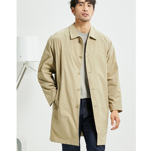 防泼水男士中长款风衣薄款外套