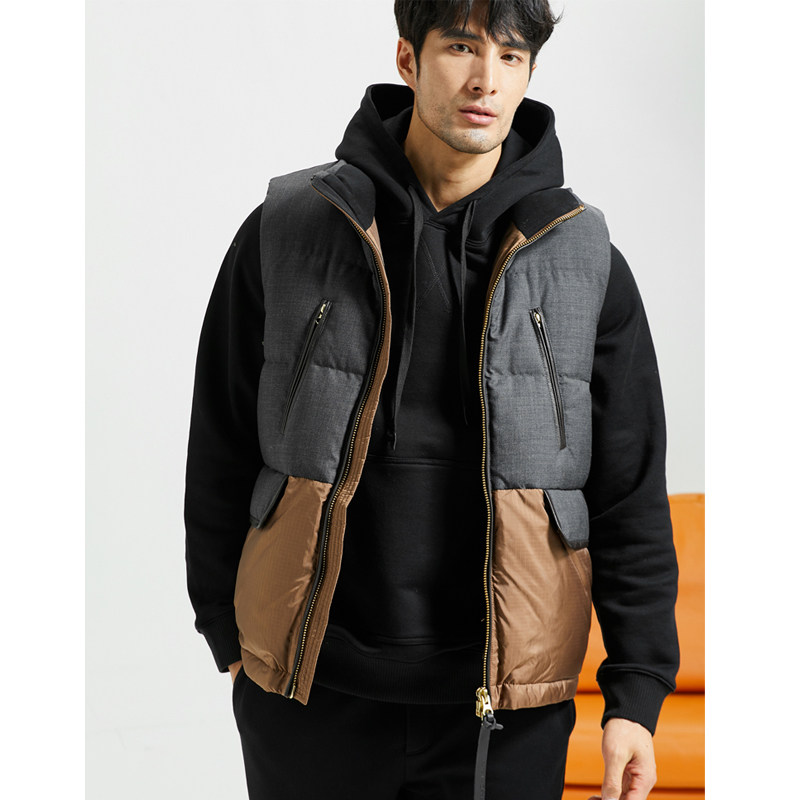 UOE新品90白鸭绒立领加厚羽绒马甲男士背心秋冬保暖休闲外套,男装,羽绒马甲,淘宝优惠券,粉丝福利购,淘宝优惠卷