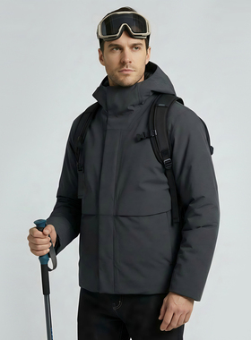 UOE冬季新品东丽Dermizax高端压胶宽松商鸟sorin男士连帽鹅绒服