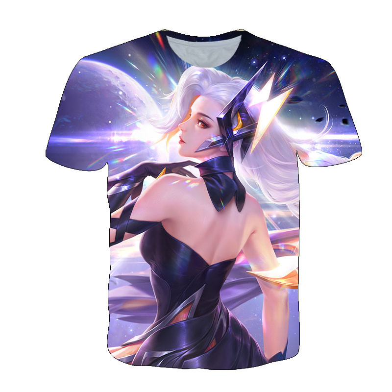 王者荣耀花木兰燃星之曲游戏衣服男女短袖t恤学生青少年百搭上衣