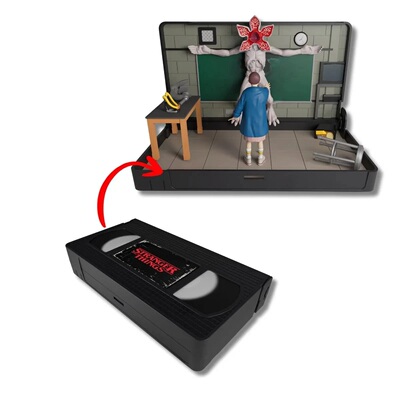 VHS Stranger Things Eleven vs Demogorgon怪奇物语玩偶摆件模型