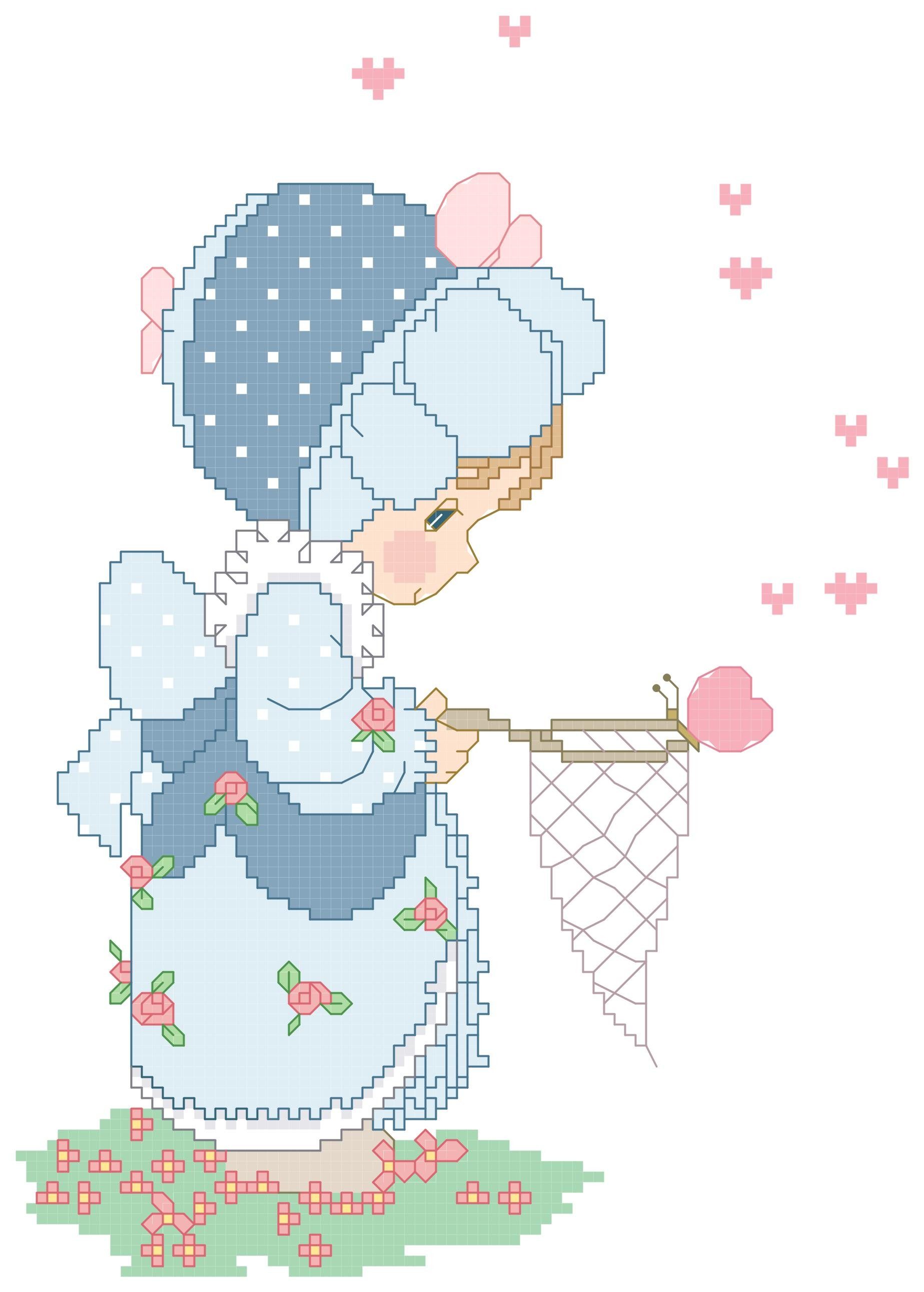 十字绣电子图纸4470 水滴娃娃203可爱卡通 85w*120h27色pat源文件