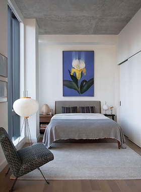 crisis art 29 艺术微喷装饰画 挂画 蓝色抽象画 蓝色 花 客厅