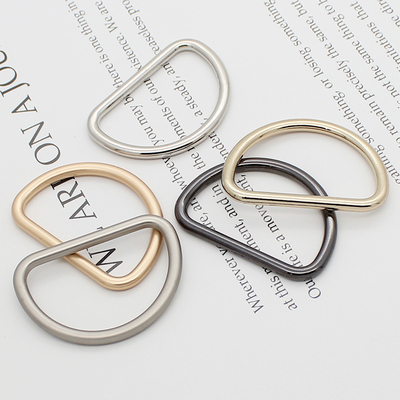 圆边金属D型环扣DIY纽扣大衣风衣外套腰带头无缝实心D字装饰扣子