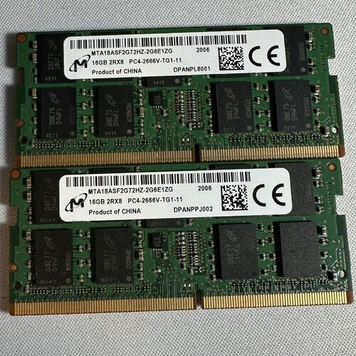 镁光16G 2RX8 PC4-2666V-TG1-11 DDR4 ECC SODIMM NAS工作站内存