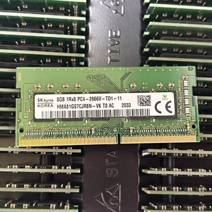 SK海力士8G DDR4 2666 ECC SODIMM HMA81GS7CJR8N-VK笔记本内存条