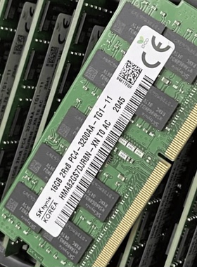 SK海力士16G 2RX8 PC4-3200AA-TG1-11 ECC HMA82GS7DJR8N-XN内存