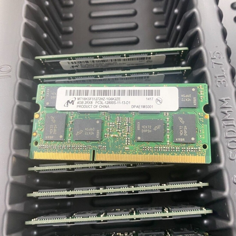 镁光4G DDR3L 1600/1333 ECC SODIMM MT18KSF51272HZ-1G6K2内存条