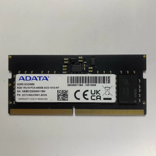威刚8G 1RX16 PC5-4800B-SC0-1010-NT AO1V48UC8W1笔记本内存DDR5