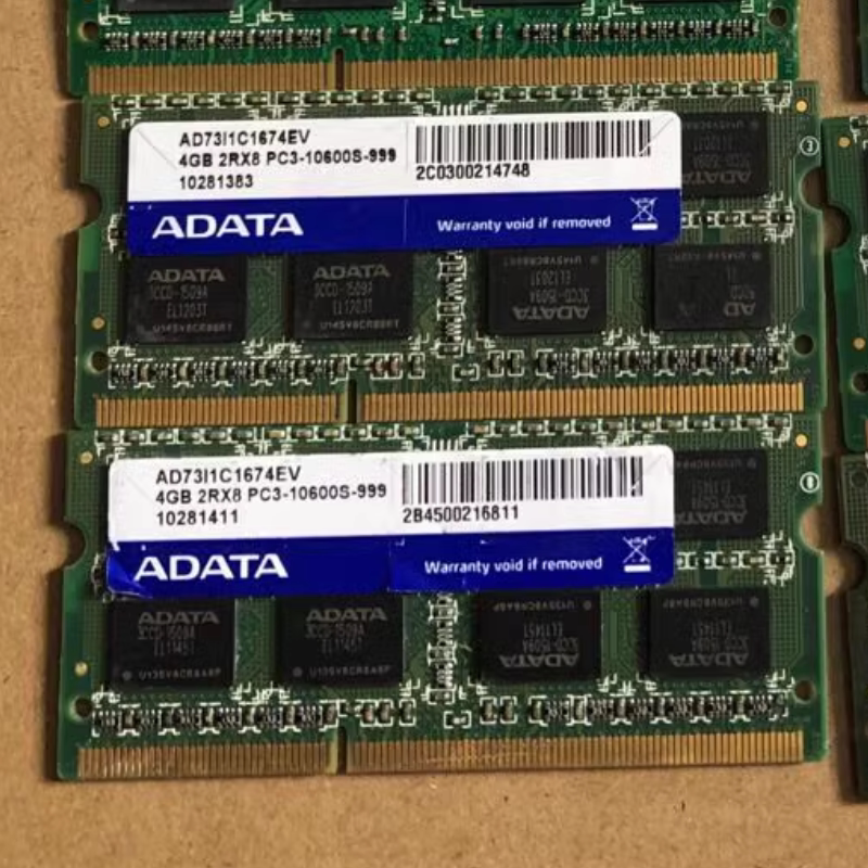 威刚4G 2RX8 PC3-10600S-999/9-10-F1 DDR3 1333 1.5V笔记本内存