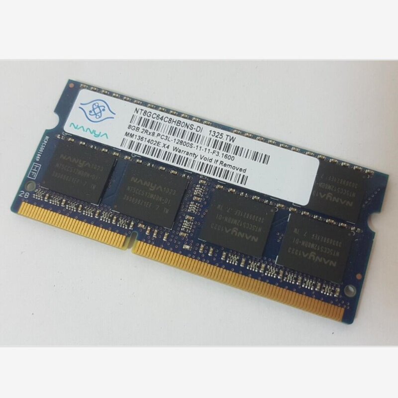 南亚易胜8G 2RX8 PC3/PC3L-12800S-11-11-F3 1600MHz笔记本内存条