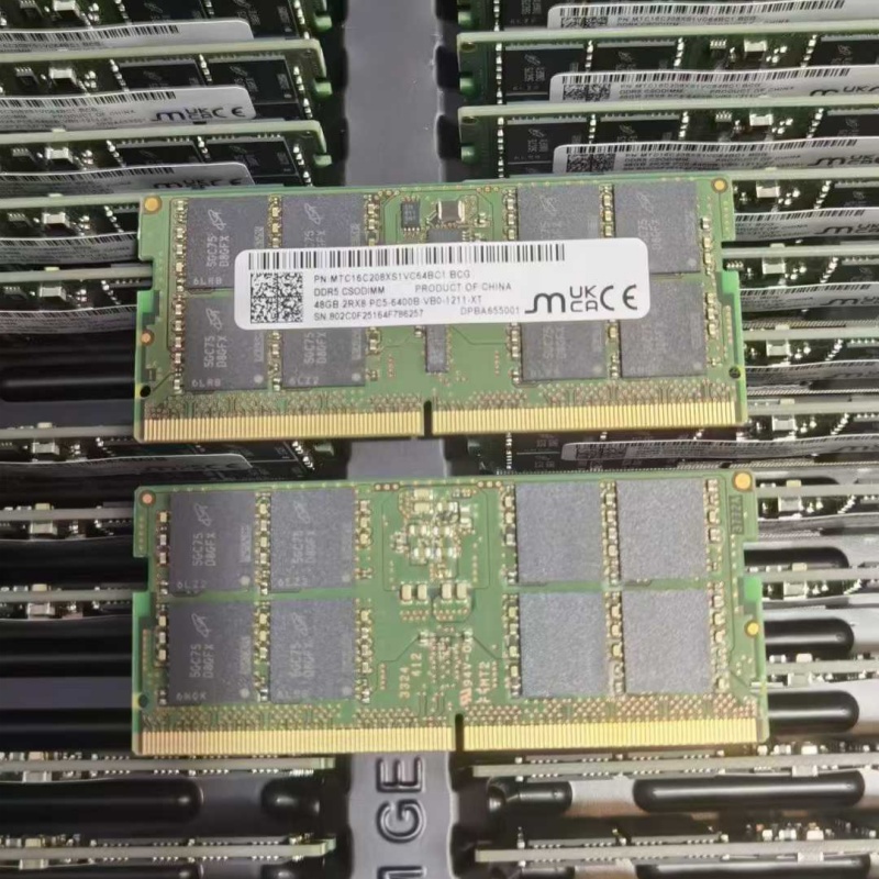镁光48G 2RX8 PC5-6400B-VB0-1211-XT DDR5 CSODIMM笔记本内存条
