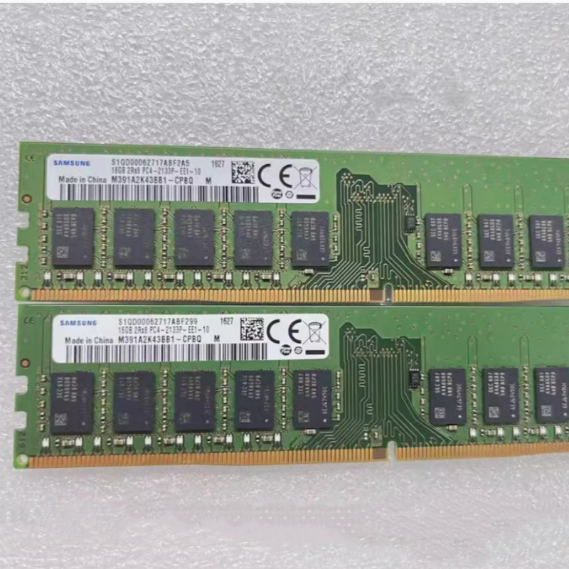 三星16G 2RX8 PC4-2133P-EE1-10 DDR4 纯ECC UDIMM工作站内存条