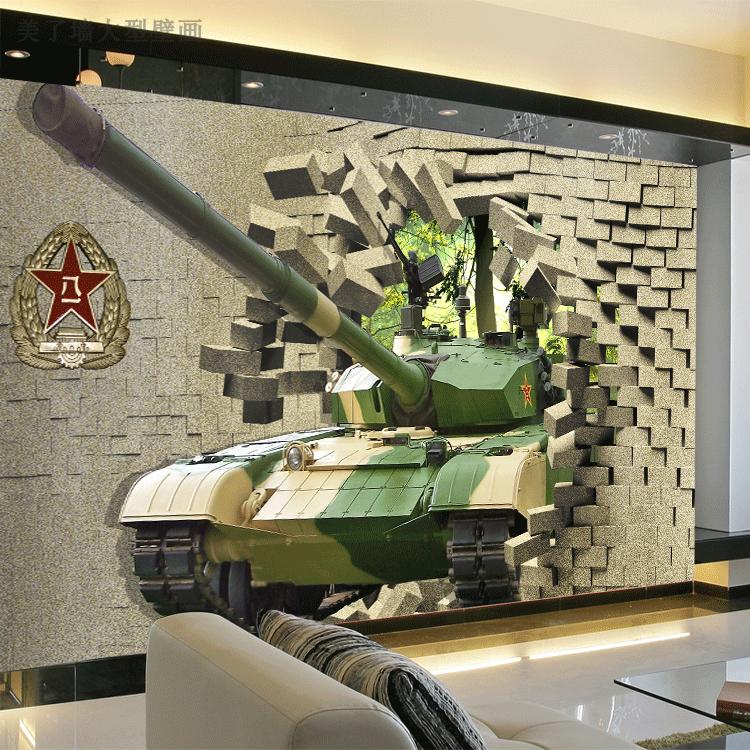 3d立体壁纸 军事战争主题墙纸 cs野战户外扩展军旅餐厅壁画