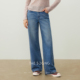 土耳其进口面料100棉直筒牛仔裤 THESOONG 蓝牛括号裤 女耐磨7276
