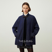 复古蓝牛仔外套女2025新款 THESOONG 早秋经典 小众设计感HWWT7666
