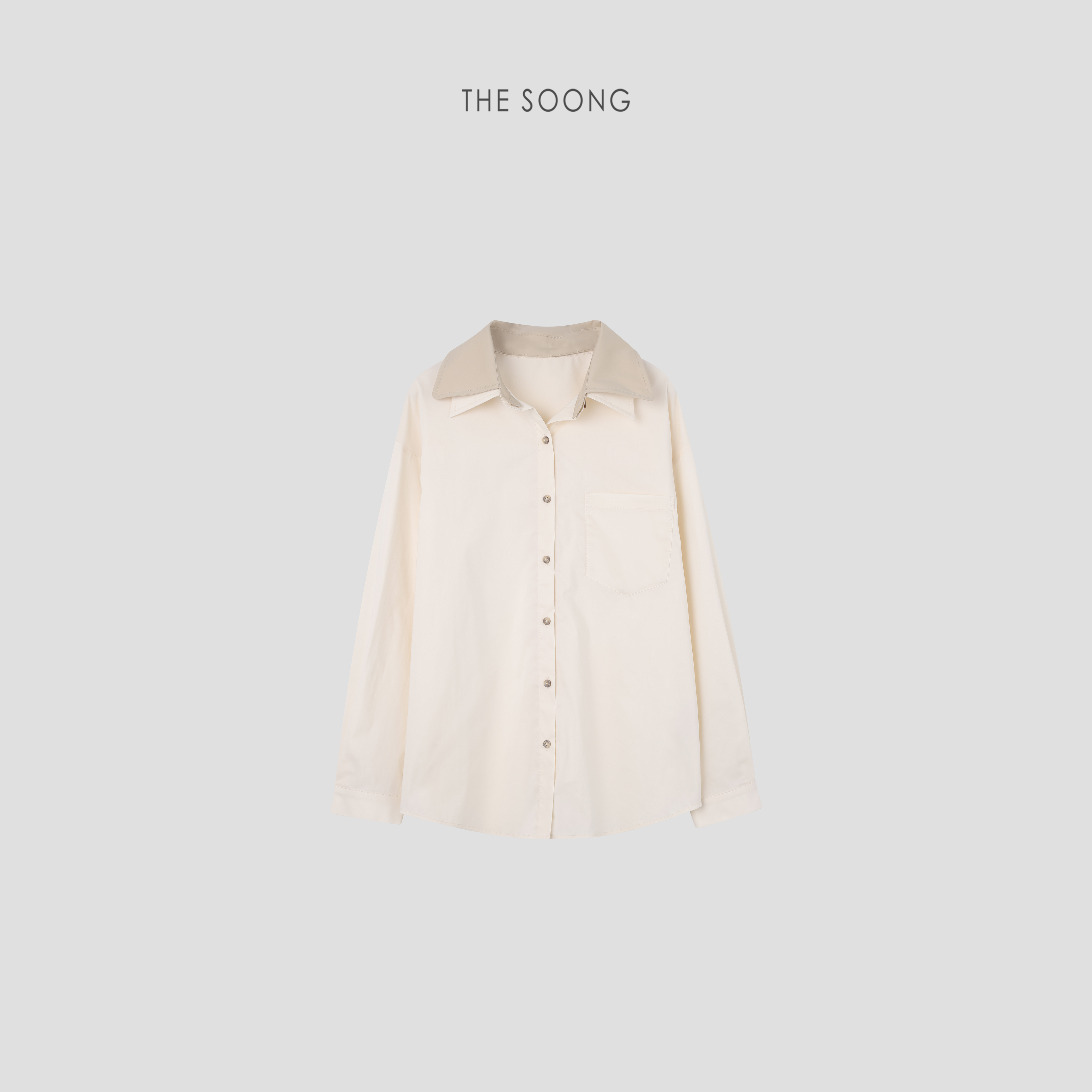 THESOONG/双层领长袖衬衫