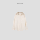 衬衫 早春平纹抗皱光滑感衬衣休闲百搭长袖 外套6049 清仓福利