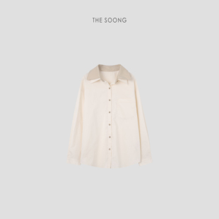 外套6049 衬衫 THESOONG 25s早春平纹抗皱光滑感衬衣休闲百搭长袖