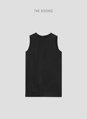 THESOONG/诠释优雅 100%莱赛尔吸湿透气垂感无袖背心裙3981